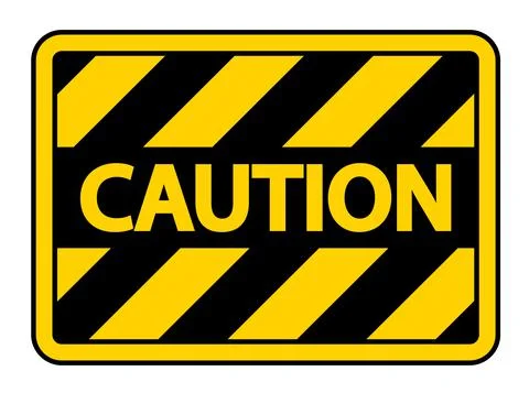 Caution Sign On White background Stock Illustration