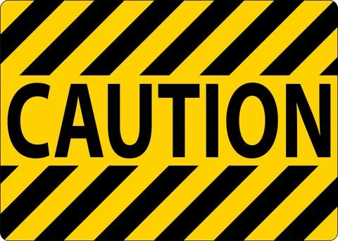 Caution Sign On White Background 库存插图