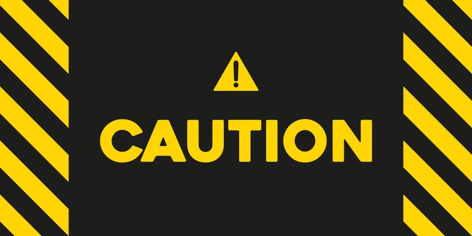 Caution signal between sloping lanes Stock Illustration