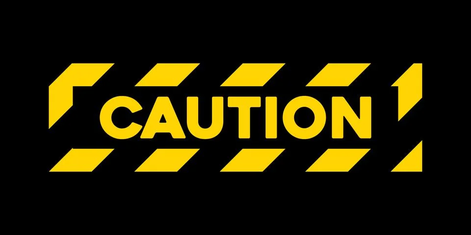 Caution signal in frame イラスト素材