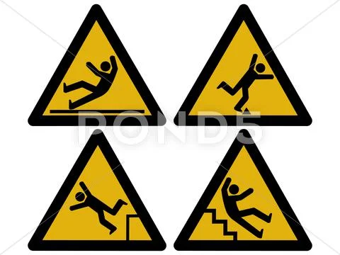 Caution signs Stock Illustration