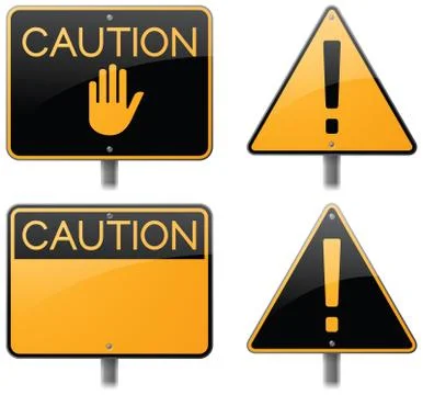 Caution Signs Stock Illustration