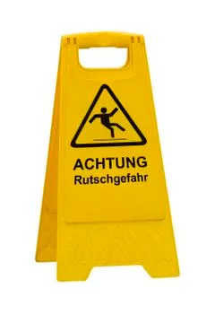 Caution slippery Stock Photos