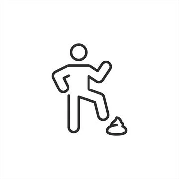 Caution: Slippery Surface Icon Stock Illustration