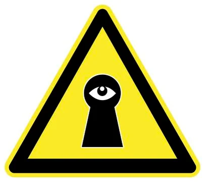 Caution Spy Stock Illustration