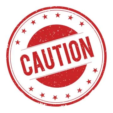 CAUTION stamp sign Stock Illustration