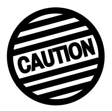 CAUTION stamp on white isolated Stock Illustration