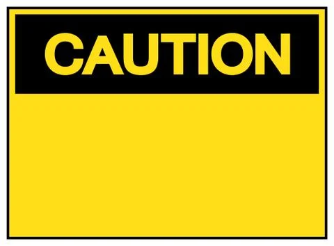 Caution Tag Template Label Symbol Sign, Vector Illustration, Isolate On White Stock Illustration