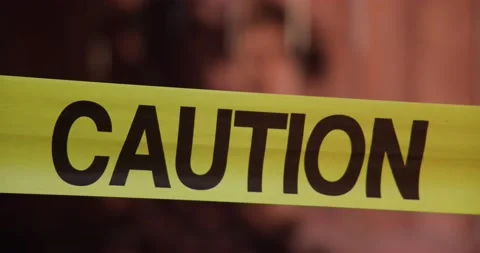 Caution Tape Close Up Stock Footage 160760157