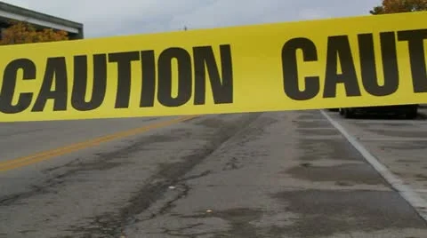 Caution Tape Stock Footage 8841346