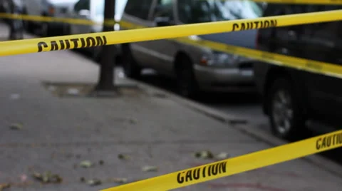 Caution Tape Stock Footage 35734115