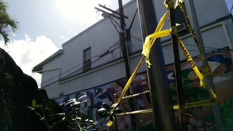 Caution Tape Stock Footage 105195307