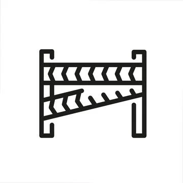 Caution Tape Icon Stock Illustration