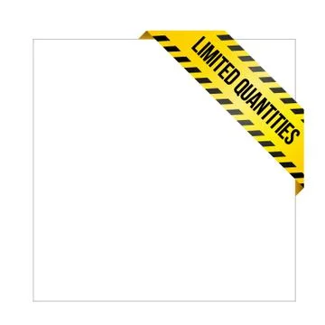 Caution tape with words 'Limited Quantities' Stock Illustration