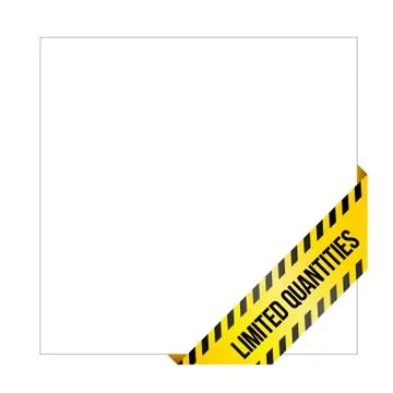 Caution tape with words 'Limited Quantities' 스톡 일러스트