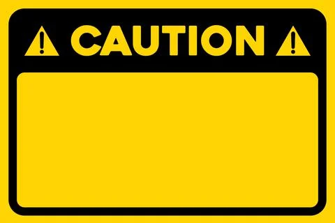 Caution template sign Stock Illustration
