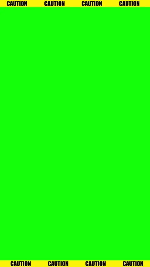 Caution Text Ticker Border Animation Loop on Green Screen Vídeos de archivo 337998186