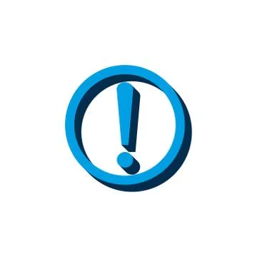 Caution vector icon isometric. 3d sign isolated on white background. eps Stock Illustration