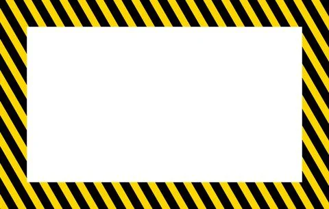 Caution Warning Hazard Striped Yellow And Black Border Frame With Blank Whi.. Stock-Illustration