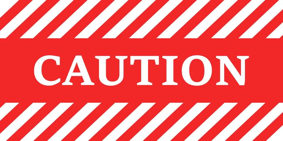 Caution, warning icon in flat style. Stop vector illustration on isolated b.. Stock Illustration