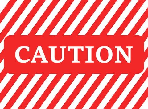 Caution, warning icon in flat style. Stop vector illustration on isolated b.. Stock Illustration