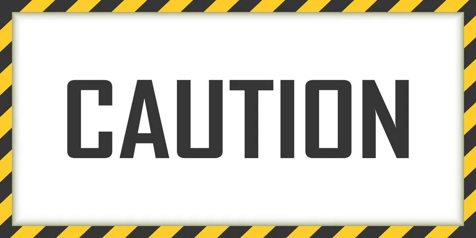 Caution, warning icon in flat style. Stop vector illustration on isolated b.. Stock Illustration