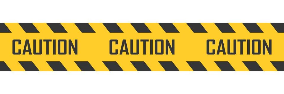 Caution, warning icon in flat style. Stop vector illustration on isolated b.. Stock Illustration