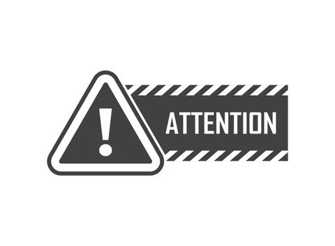Caution, warning icon in flat style. Stop vector illustration on isolated b.. Stock Illustration