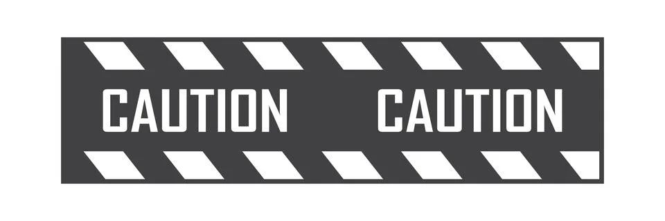 Caution, warning icon in flat style. Stop vector illustration on isolated b.. Stock Illustration