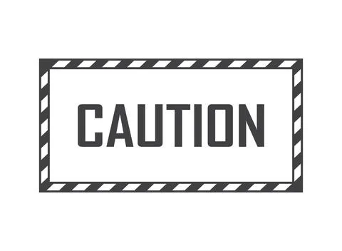 Caution, warning icon in flat style. Stop vector illustration on isolated b.. Stock Illustration
