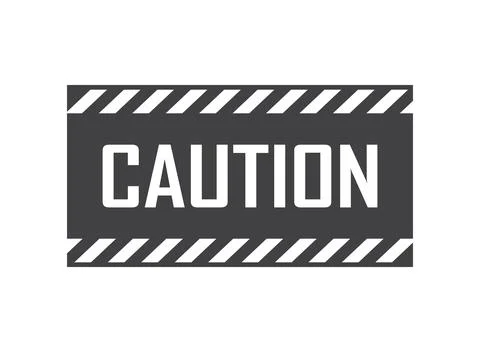 Caution, warning icon in flat style. Stop vector illustration on isolated b.. Stock Illustration