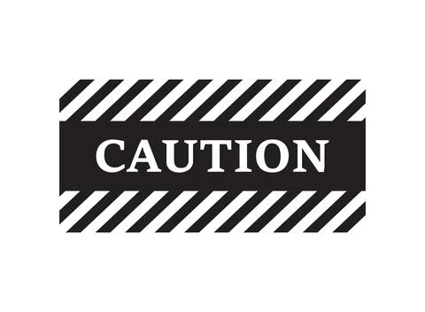 Caution, warning icon in flat style. Stop vector illustration on isolated b.. Stock Illustration