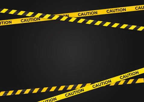 Caution Warning lines, Danger signs on background 스톡 일러스트