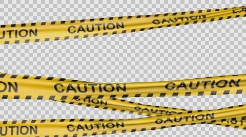 Caution warning ribbons Stock Footage 58120864