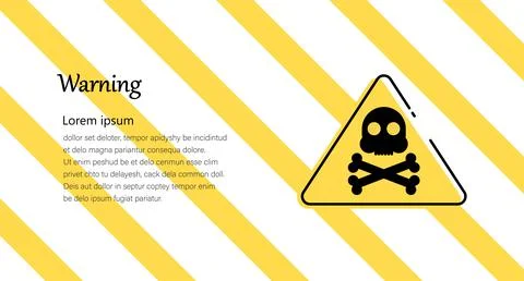 Caution Warning Sign Banner for Web Page イラスト素材