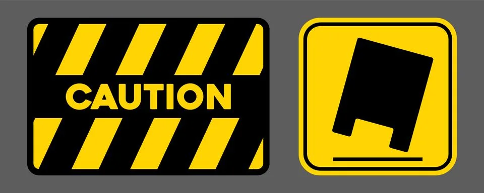 Caution warning signs Stock Illustration
