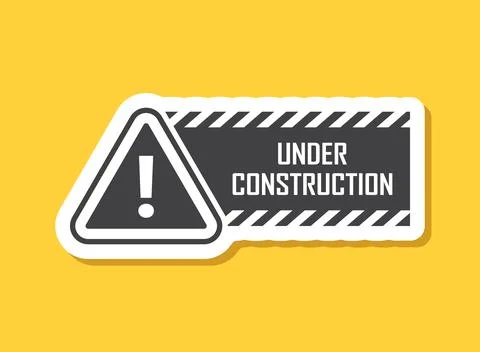Caution, warning sticker icon in flat style. Stop vector illustration on is.. Illustrazione stock