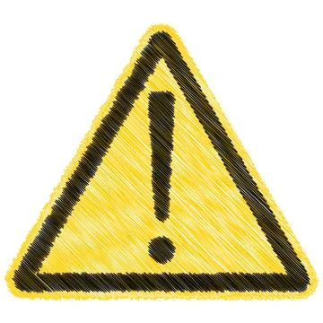 Caution Warning triangle sign Sticker vector yellow triangle sign with Stock Illustration