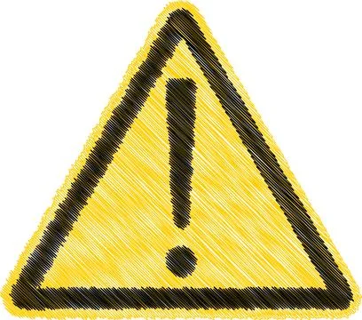 Caution Warning triangle sign Sticker yellow triangle sign exclamation mark Stock Illustration