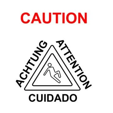 Caution wet floor Stock Illustration