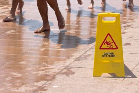 Caution wet floor Stock Photos