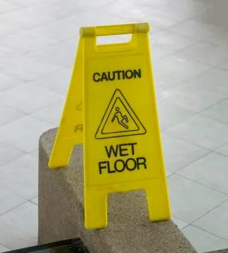 Caution wet floor Stock Photos