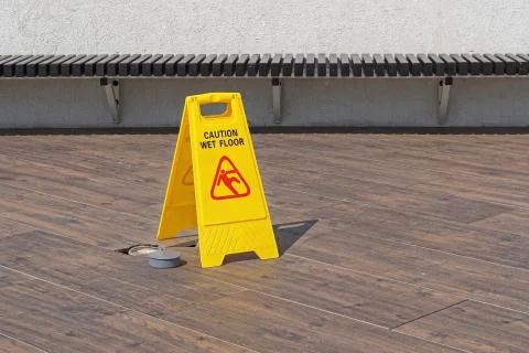Caution wet floor Stock Photos