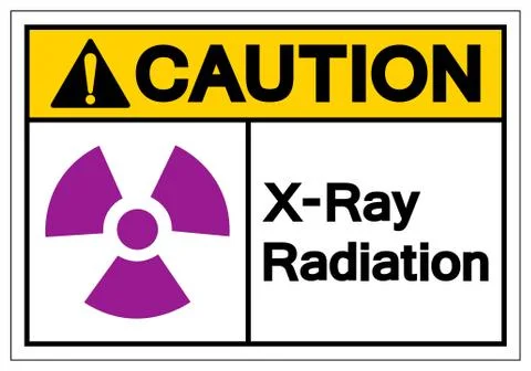Caution X-Ray Radiation Symbol Sign, Vector Illustration, Isolate On White Ba Stock Illustration