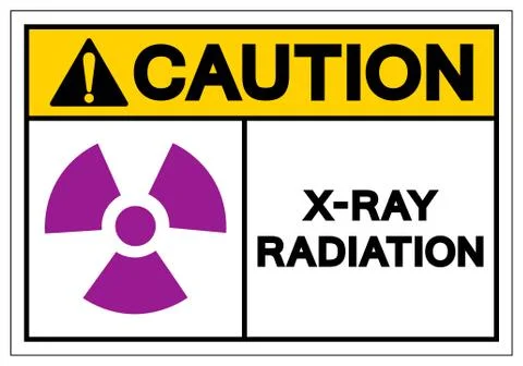 Caution X-Ray Radiation Symbol Sign, Vector Illustration, Isolate On White Ba Stock Illustration