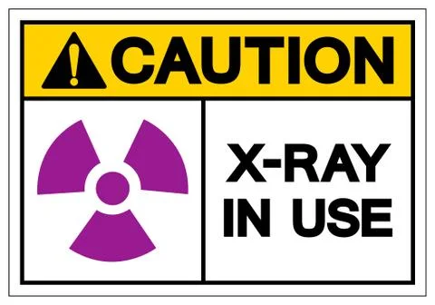 Caution X-Ray In Use Symbol Sign, Vector Illustration, Isolate On White Backg Stock Illustration