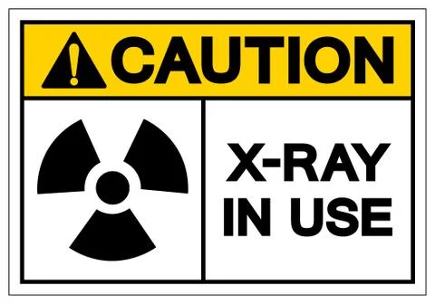 Caution X-Ray In Use Symbol Sign, Vector Illustration, Isolate On White Backg Stock Illustration