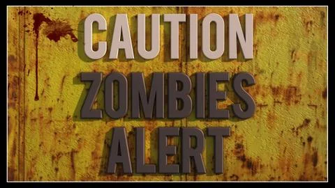 Caution zombies alert Stock Illustration