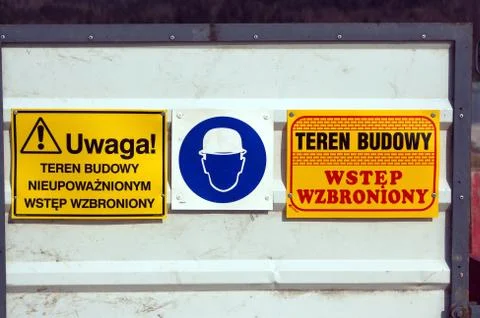 Cautionary signs Foto stock