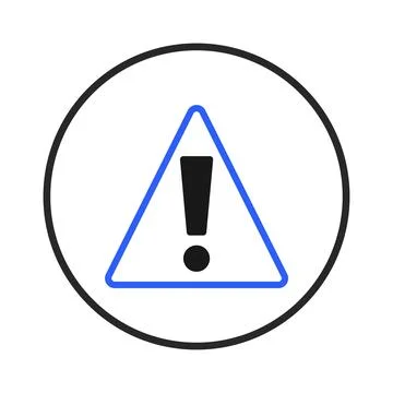Cautionary symbol representation a warning of potential hazards and alertin.. Stock Illustration